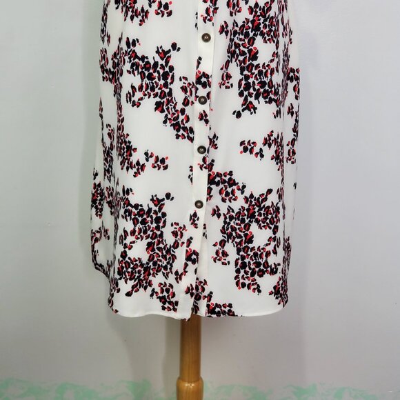 Ophelia Roe Feminine Button Front Midi Dress NEW NWT Size L - Picture 3 of 14